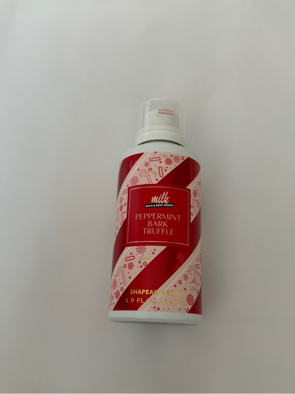 Bath & Body Works x Milk Bar Shapeable soap peppermint bark truffle